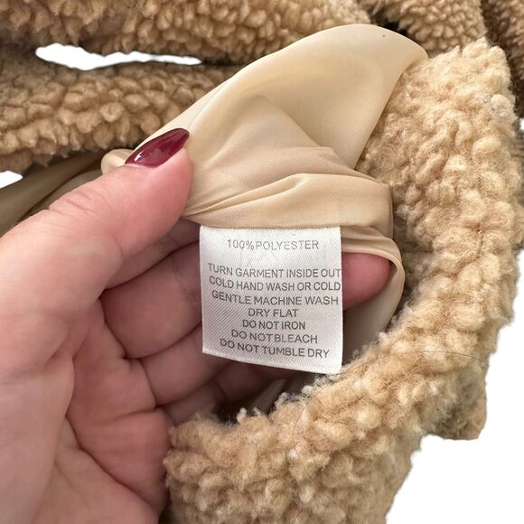 I.AM.GIA Pixie Teddy Oversized Coat Tan Medium - Picture 5 of 5